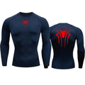 Men's Compression Spider Printed T-Shirt Sports Muscle